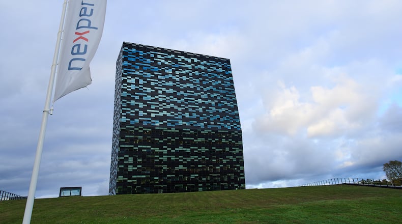 The head office of Chinese-owned chipmaker Nexperia is seen in Nijmegen, Netherlands, Tuesday, Oct. 14, 2025, after the Dutch government took control of the semiconductor company over governance shortcomings. (AP Photo/Peter Dejong)
