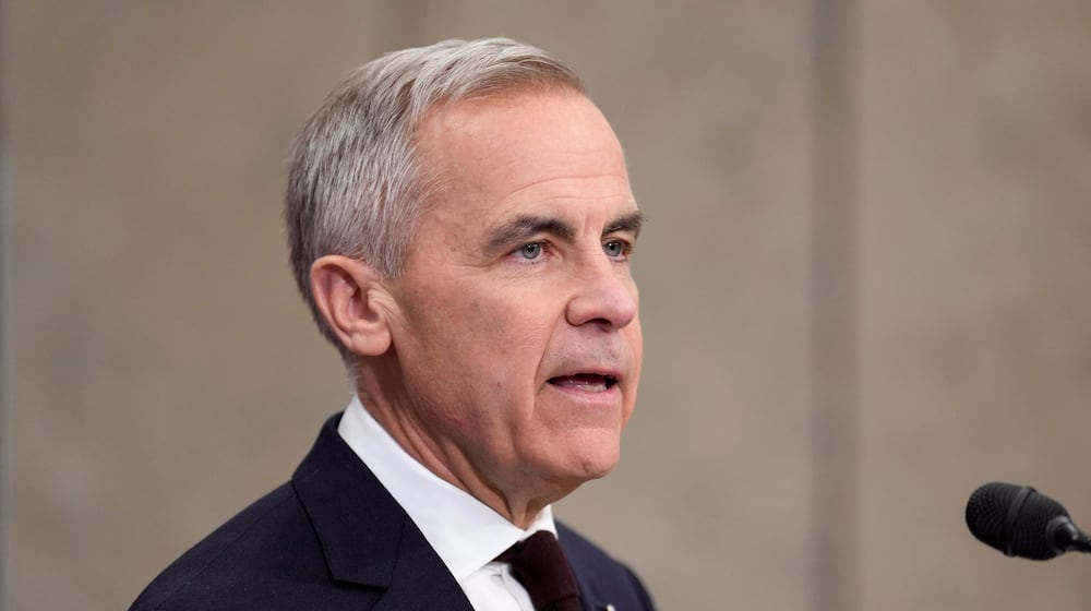 Canada's Prime Minister Mark Carney is seen during an news conference in Ottawa, Ontario, Wednesday, Nov. 26, 2025. (Adrian Wyld/The Canadian Press via AP)