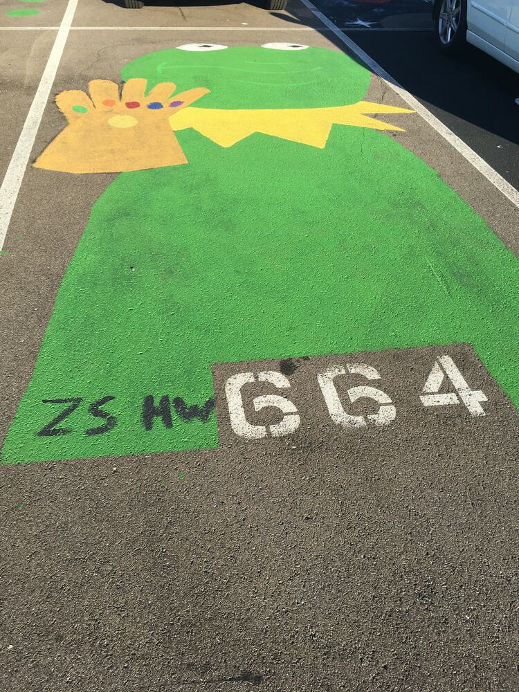 Lakota West senior parking spaces