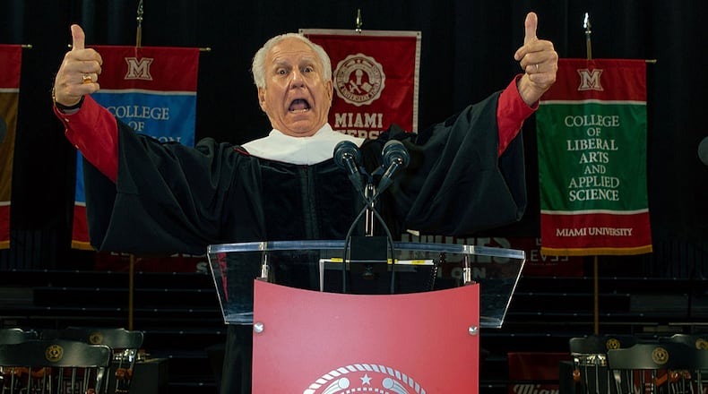 'Jungle' Jim Bonaminio received an honorary degree from Miami University. It came as the 50th anniversary activities for Jungle Jim's International Market were winding down. CONTRIBUTED