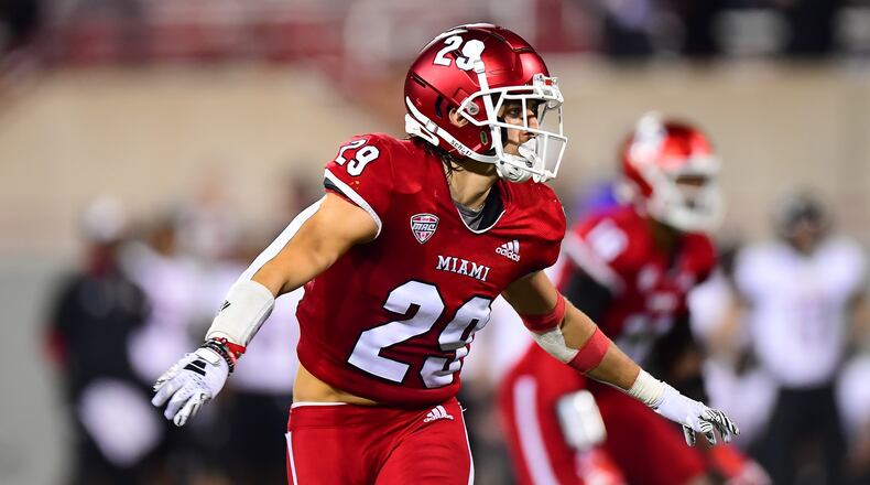 Miami's Silas Walters returns in the defensive secondary for the 2025 season. The RedHawks kick off fall camp on Tuesday. KYLE HENDRIX / CONTRIBUTED