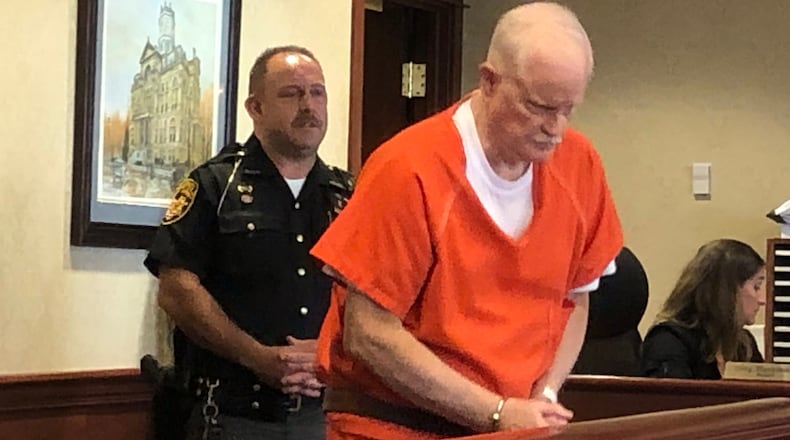 Danny Greene, 67, a former Trenton police officer, was sentenced Wednesday, Aug. 10, 2022, in Butler County Common Pleas Court to life in prison with parole possible after 15 years. RICK McCRABB/STAFF