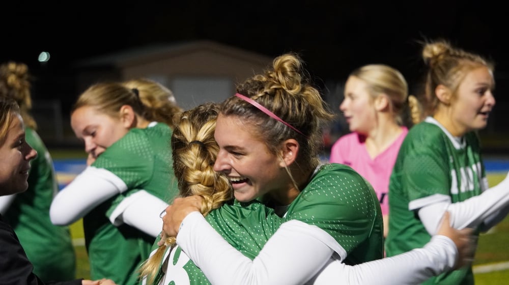 The Badin High School girls soccer team beat Hoban 1-0 in a Division III state semifinal on Tuesday night at Olentangy. CHRIS VOGT / CONTRIBUTED