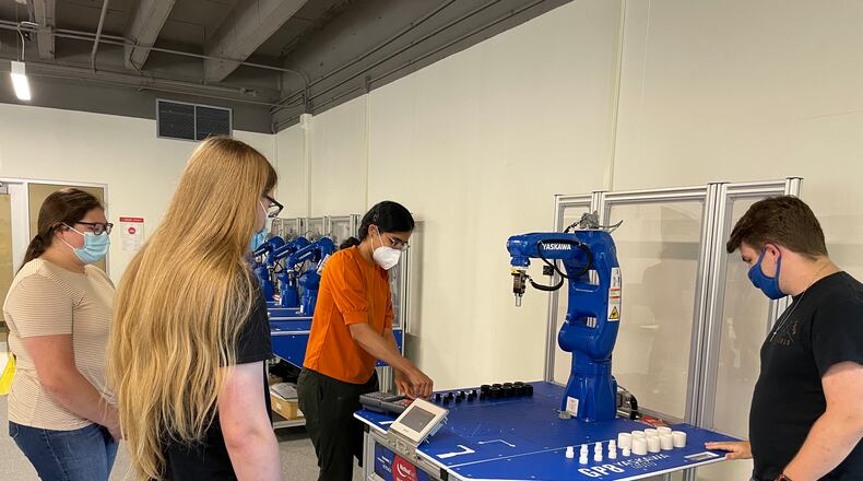 A recently unveiled robotics lab at the Miami University Middletown will provide students at the regional campus state-of-the-art career training in manufacturing and healthcare technology, say school officials, who also just announced a new leader for the regionals' programs. (Provided Photo\Journal-News)