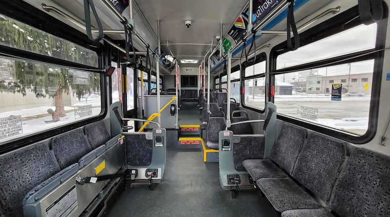 The Butler County Regional Transit Authority is suspending two bus routes and amending another due to pandemic-induced driver shortages. NICK GRAHAM / STAFF