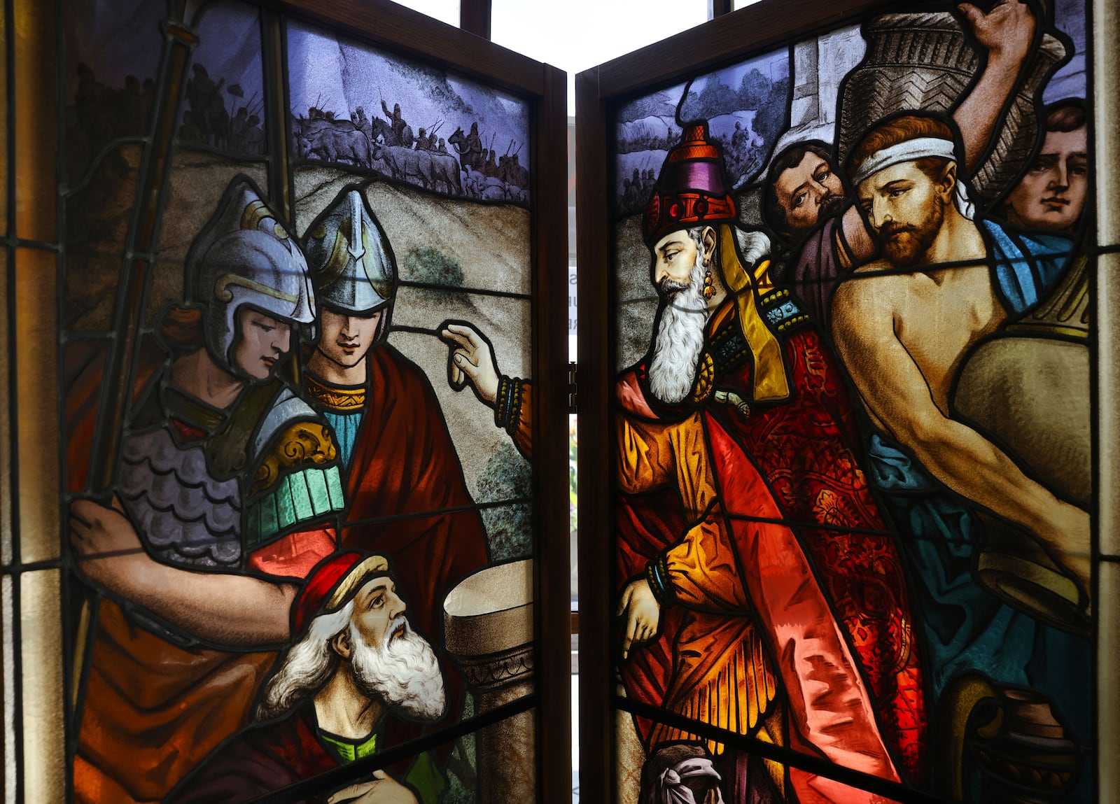 Jay and Linda Moorman own BeauVerre Riordan Studio in Central Avenue in Middletown. The business does restoration of stained glass, new stained glass pieces, classes to teach beginners and more. NICK GRAHAM/STAFF
