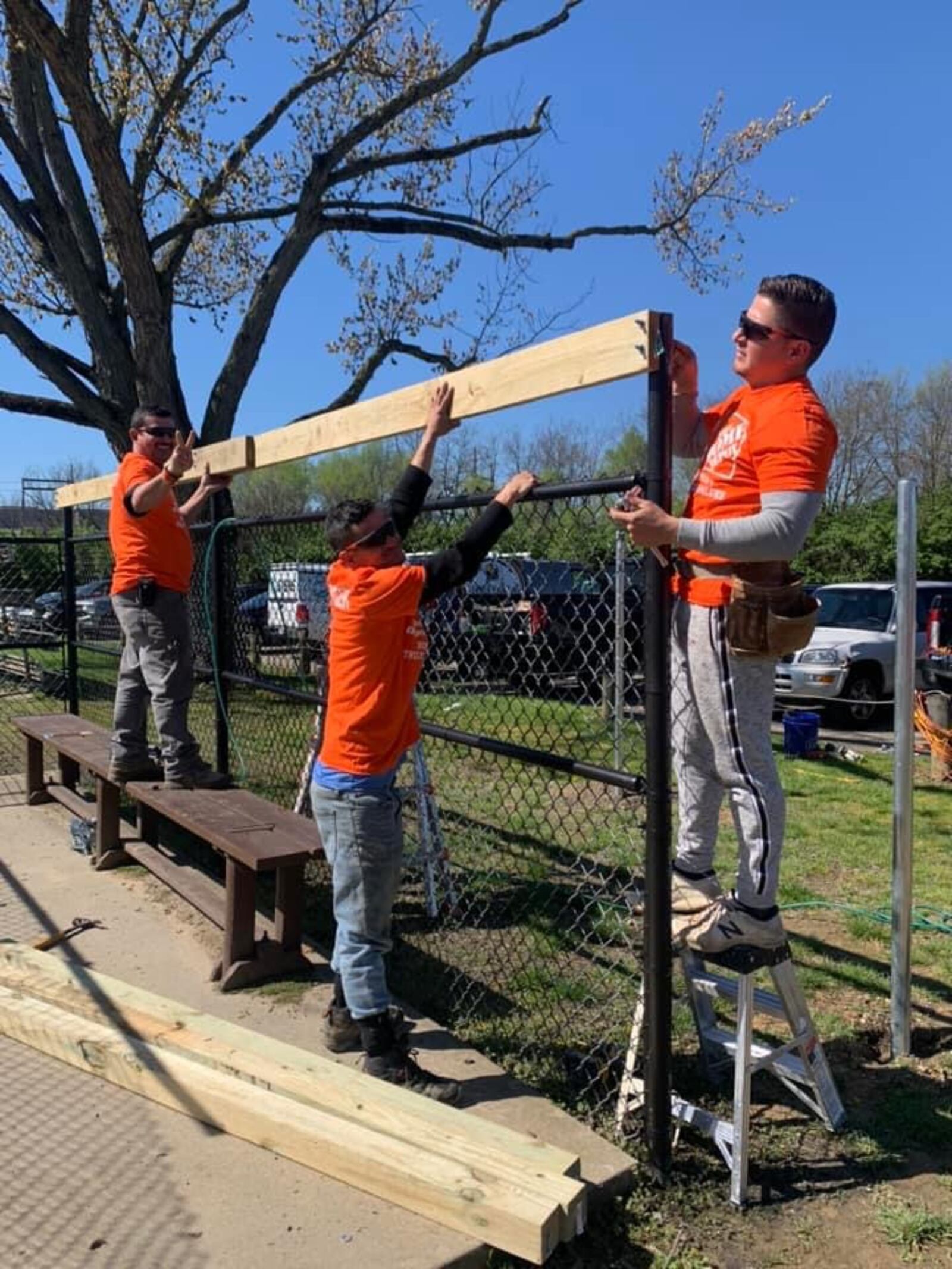 More than 100 volunteers, some from Home Depot, made major renovations to two diamonds at Goldman Park. Middie Way used a $9,000 grant from Home Depot to pay for some of the upgrades that were performed by community members. SUBMITTED PHOTO