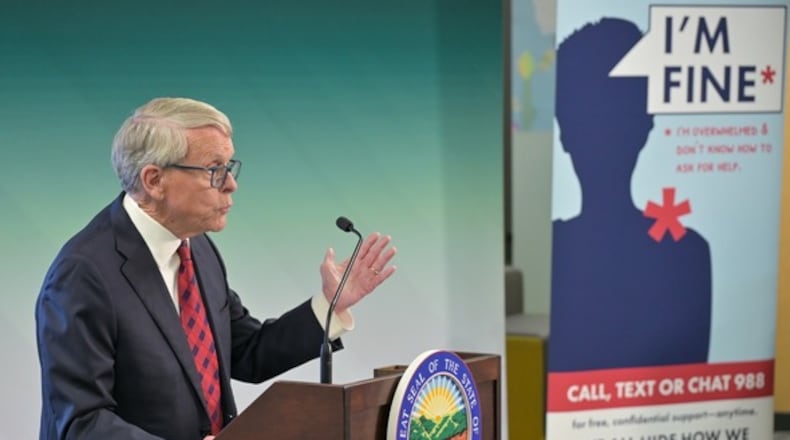 Ohio Governor Mike DeWine discusses plans for the statewide expansion of mobile response and stabilization services for all of Ohio's youth. COURTESY OF THE GOVERNOR'S OFFICE