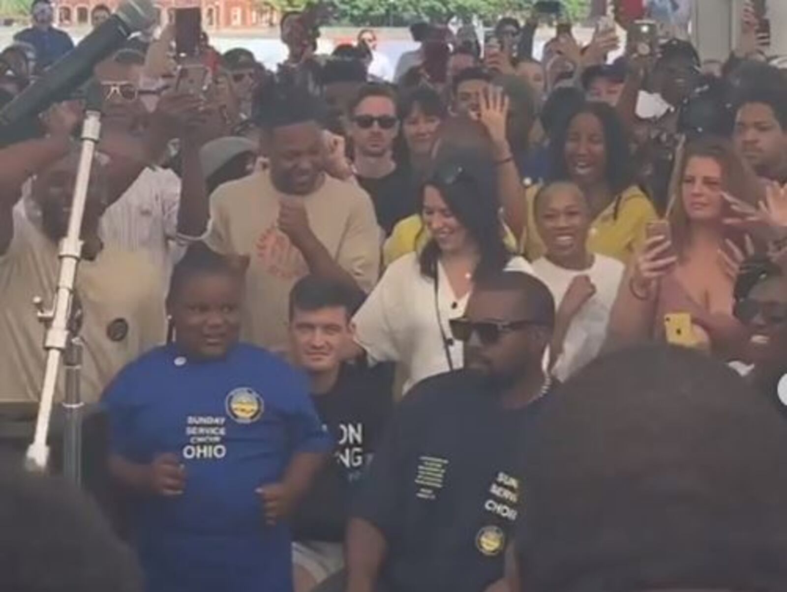 Ryleigh Manuel of Trotwood landed a space next to Kanye West during his Sunday Service  on Aug. 25, 2019 at RiverScape MetroPark for Dayton mass shooting.