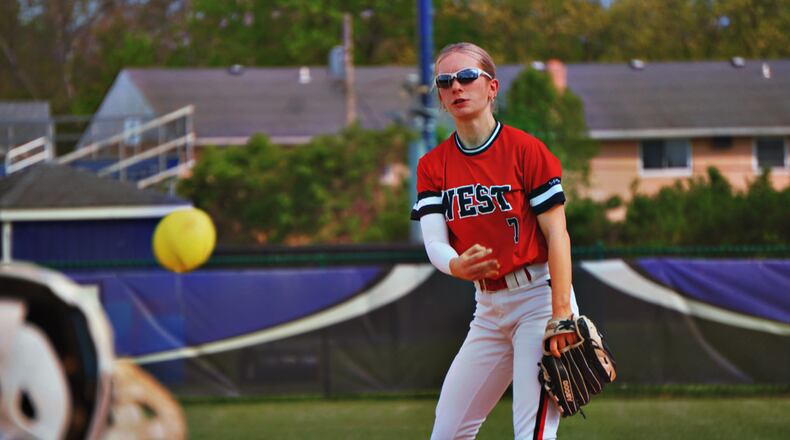 Lakota West's Jamie Fasig delivers a pitch to plate between innings during their game at Hamilton on Thursday. The Firebirds won 5-2. CHRIS VOGT/CONTRIBUTED PHOTO