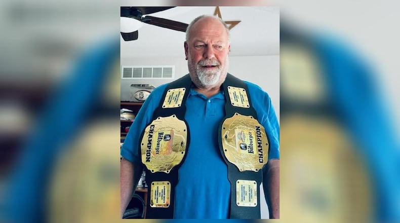 Pictured is Kim Planert, a two-time Ohio state steinholding champion, is seeking his third straight title on Saturday, Oct. 14, 2023. PROVIDED