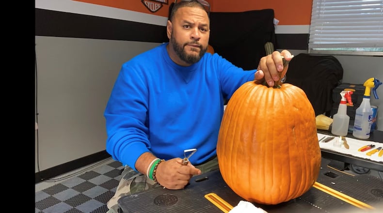 Fairfield resident William Wilson will be one of seven carvers on Season 2 of Food Network's "Outrageous Pumpkins," which premieres on Oct. 3. PROVIDED