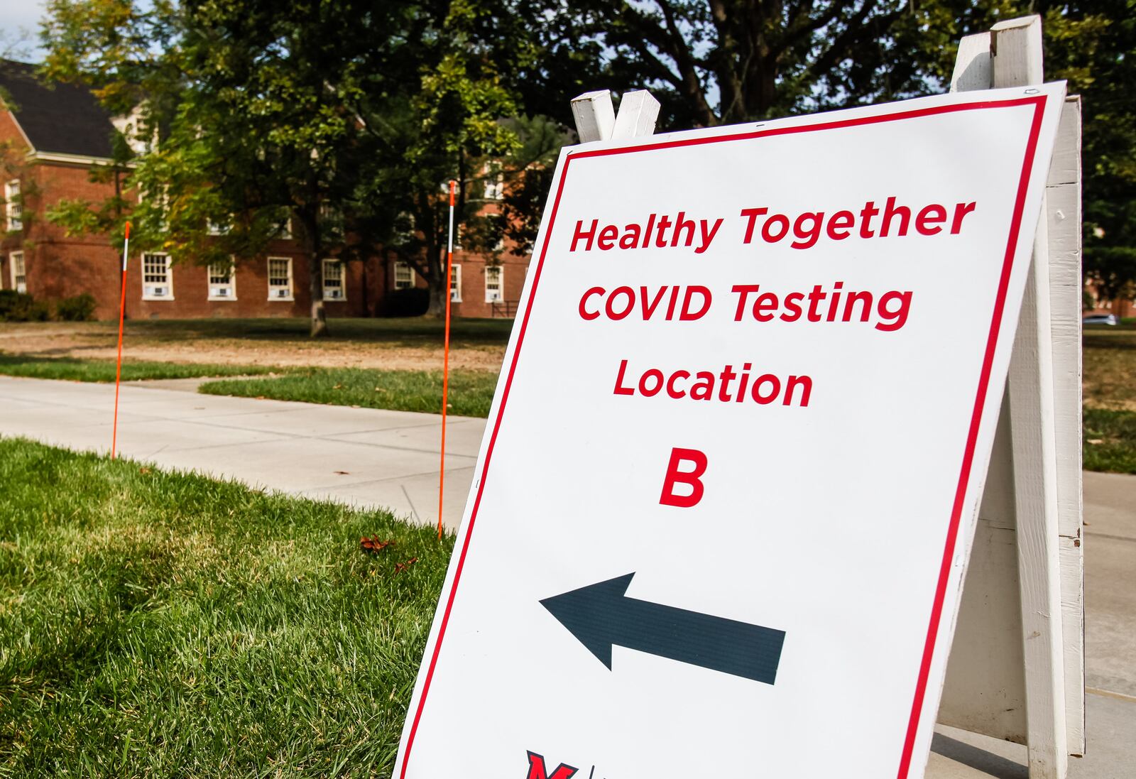 Students move in to dorms Monday, Sept. 14 2020 at Miami University in Oxford. Classes are still being held remotely but students are moving in to dorms on campus. NICK GRAHAM / STAFF