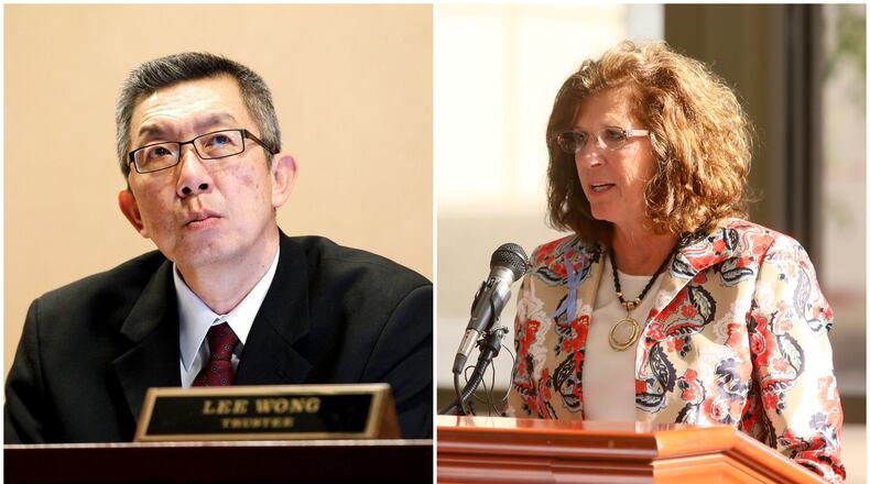 Butler County Commission candidates Lee Wong and Cindy Carpenter.