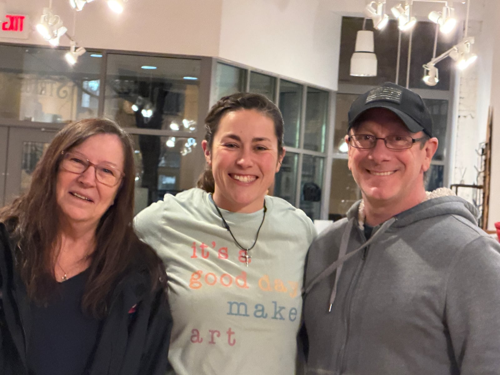 “Created to Create” by MK Artworkx features the work of Marie Kline, Jeff Linenkugal and Jamie Hosler. The exhibition is on view at The Strauss Gallery through April 8.