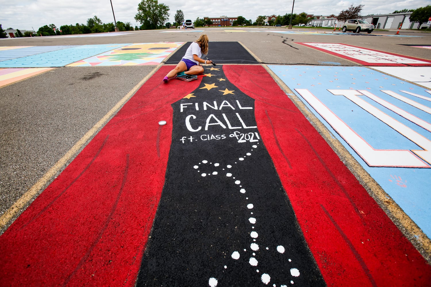 081220 Lakota East parking spot painting