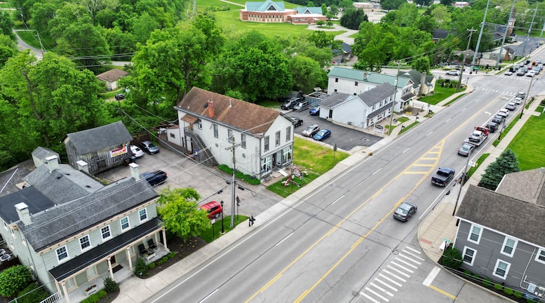 Businesses line Cincinnati-Dayton Road in Olde West Chester. NICK GRAHAM/STAFF