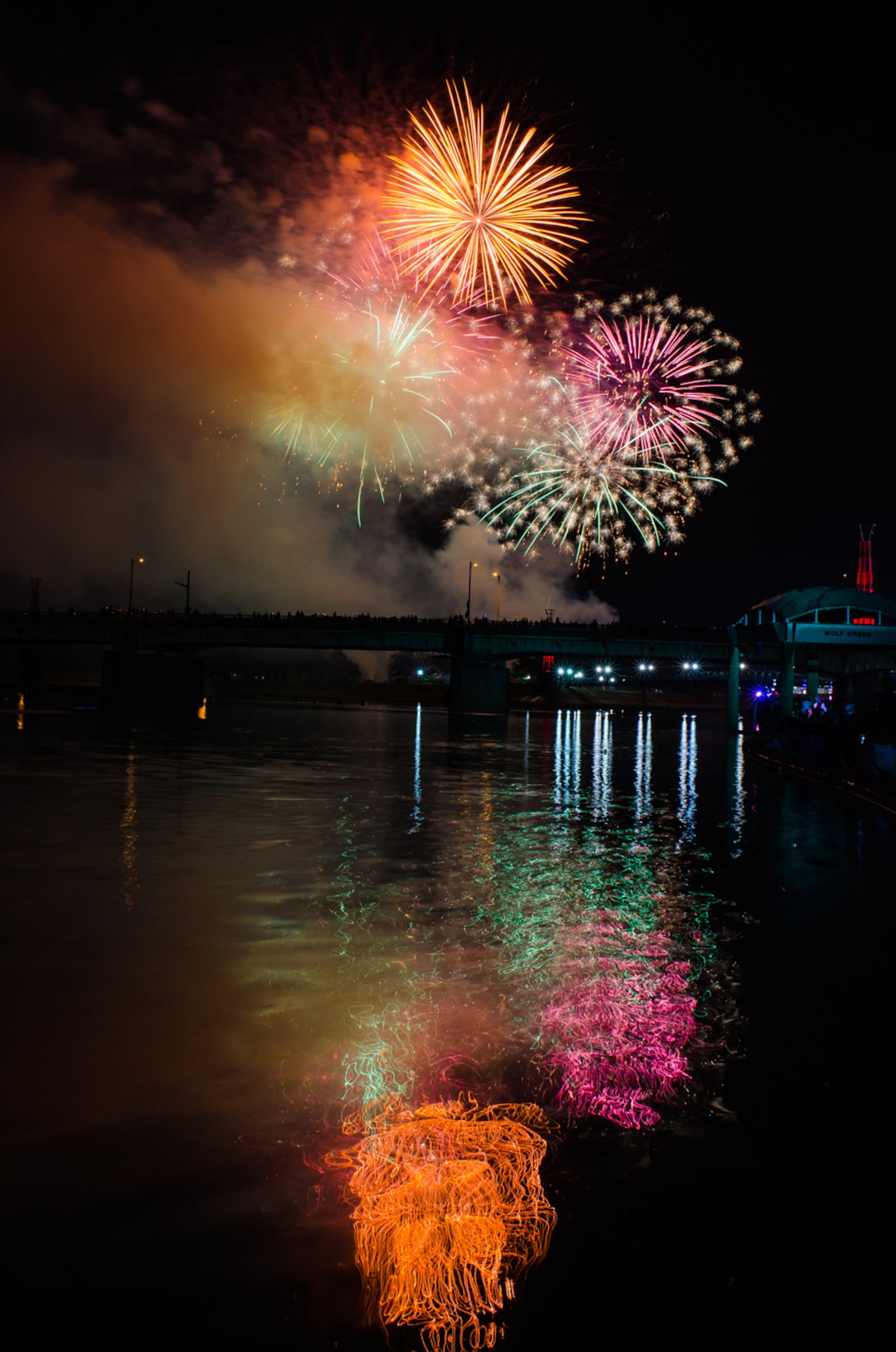 The annual Lights in Flight fireworks display brightened up the sky over Dayton to celebrate Independence Day 2018. BRIAN SWARTZ / CONTRIBUTING PHOTOGRAPHER