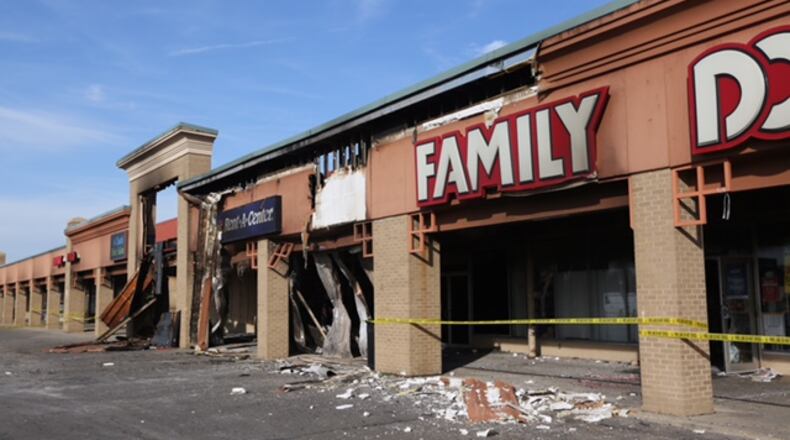 Hamilton fire officials have ruled the Nov. 1 blaze at the Hamilton Plaza as arson. GREG LYNCH/STAFF