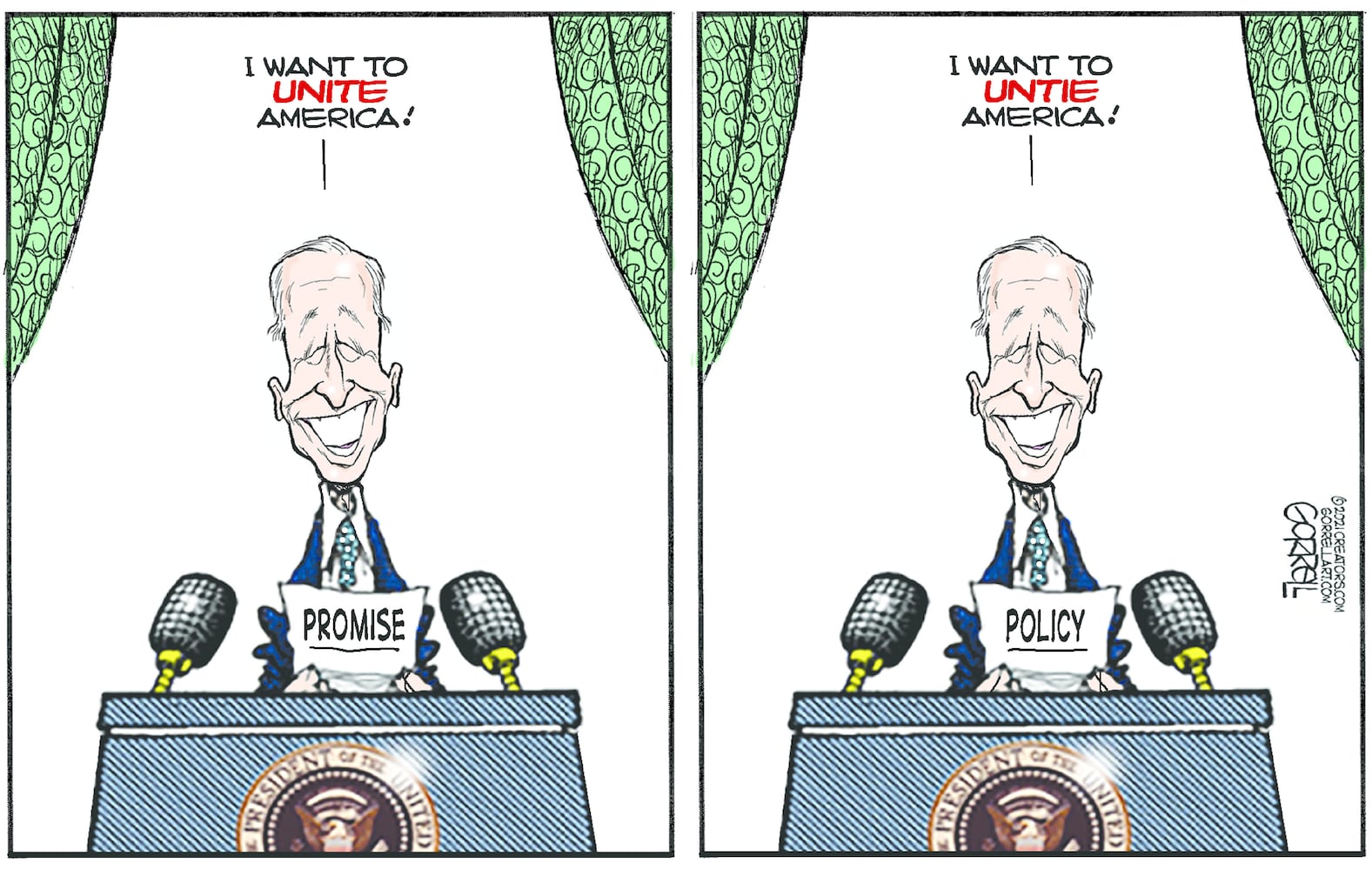Week in cartoons: Biden's first 100 days, anti-vaxxers and more