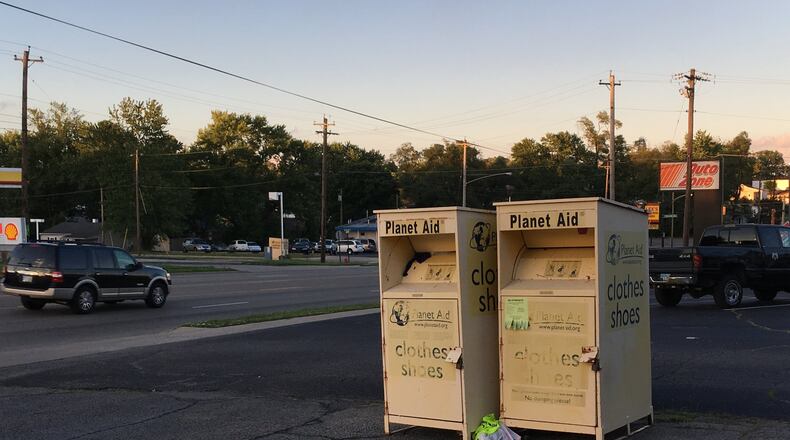 Starting July 19, nonprofit and other organizations that have donation boxes in Franklin will need to have a permit to locate them in the city. ED RICHTER/STAFF