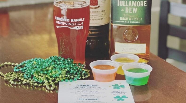 Six Springboro establishments including Crooked Handle Brewing Co. are teaming up to host a St. Patrick’s Day Pub Crawl on Sunday, March 17 (CONTRIBUTED PHOTO).
