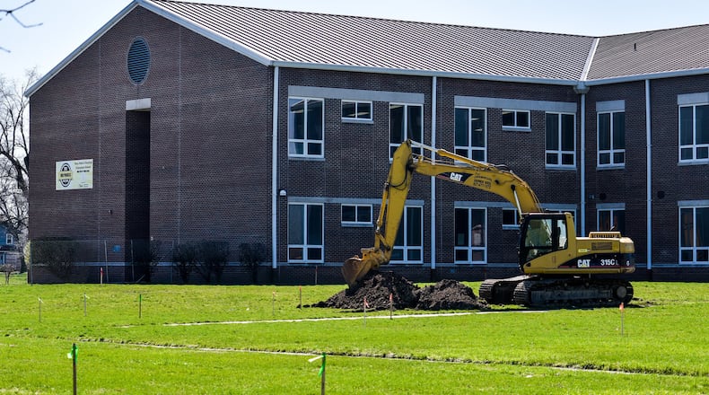 Construction work has started on a $10 million expansion project at Rosa Parks Elementary School in Middletown. NICK GRAHAM / STAFF