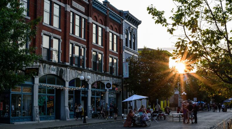 Out on 5th in The Oregon District was held from Friday, September 25th through Sunday, September 27th 2020. 5th Street will be closed to vehicle traffic on the weekends until the end of October to allow for expanded outdoor seating, sidewalk sales and musical entertainment. The goal of Out on 5th is to help Oregon District businesses increase seating capacity outdoors due to limited indoor seating for social distancing requirements during the coronavirus pandemic. Did we spot you there on Saturday, September 26, 2020? TOM GILLIAM/CONTRIBUTING PHOTOGRAPHER