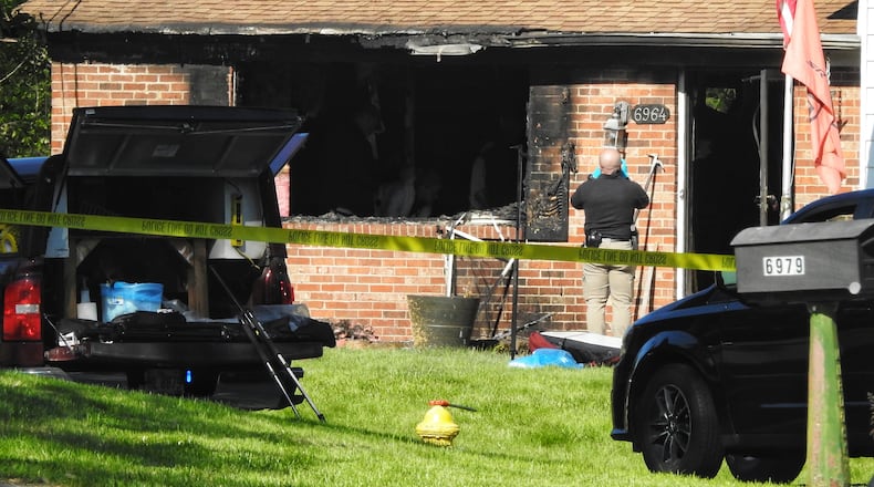 West Chester emergency crews responded to a fire at about around 4 a.m. on Friday, May 14, 2021, at a single-family home in the 6900 block of at 6964 Forest View Court. One man died in the fire. NICK GRAHAM / STAFF