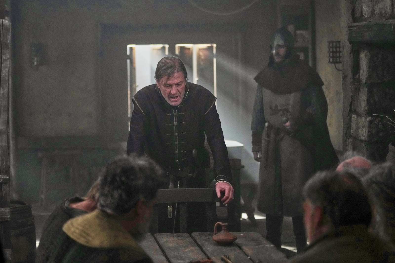 Actor Sean Bean as Sheriff of Nottingham on the set of the Robin Hood ten-episode season, in Belgrade, Serbia, Monday, May 5, 2025. (AP Photo/Darko Vojinovic)