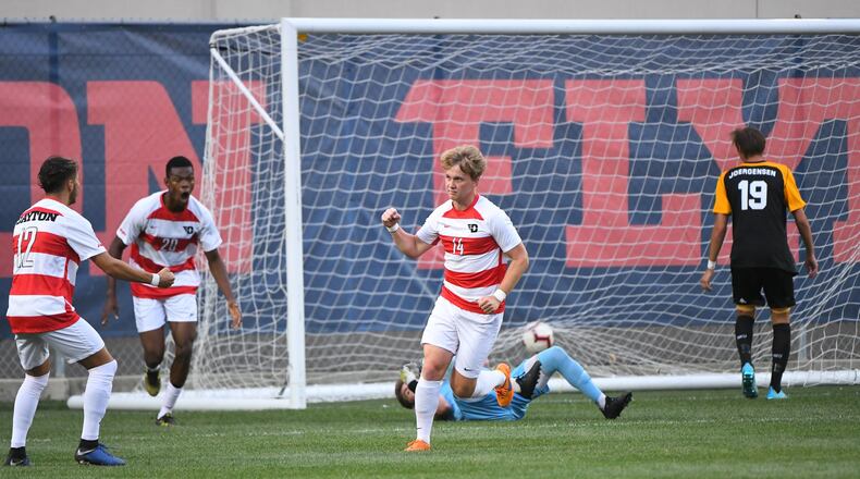 Dayton’s Jonas Fjeldberg led the Atlantic 10 in goals (11), game-winning goals (5) and points (31) last season on his way to offensive player of the year honors. Dayton Athletics PHOTO