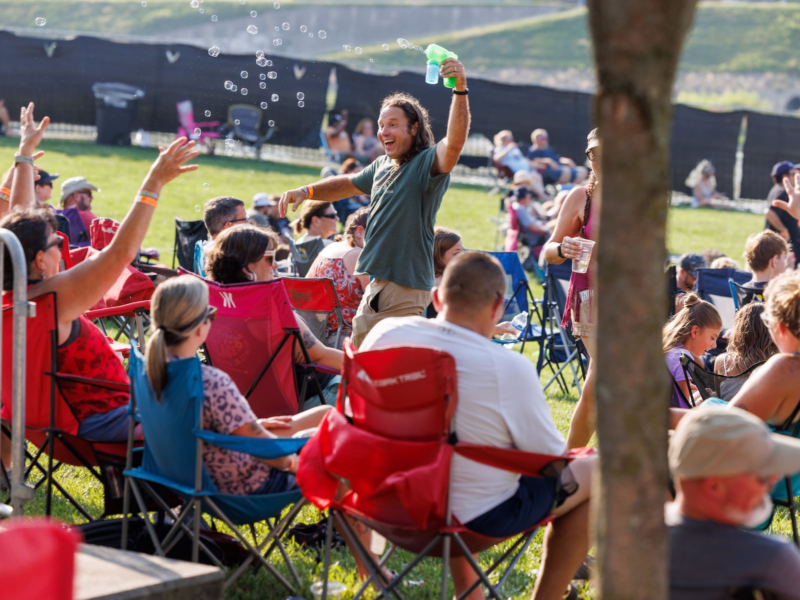Thousands attended the Big River Get Down music festival on Saturday, Aug. 3, 2024 at RiversEdge Amphitheater in Hamilton. The headlining act was The Revivalists, which includes frontman David Shaw, an organizer of the event. THOMAS PATE/NARRATUS MEDIA