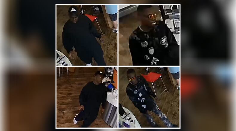 Oxford police are looking for two armed suspects who robbed a store in Oxford Friday afternoon.