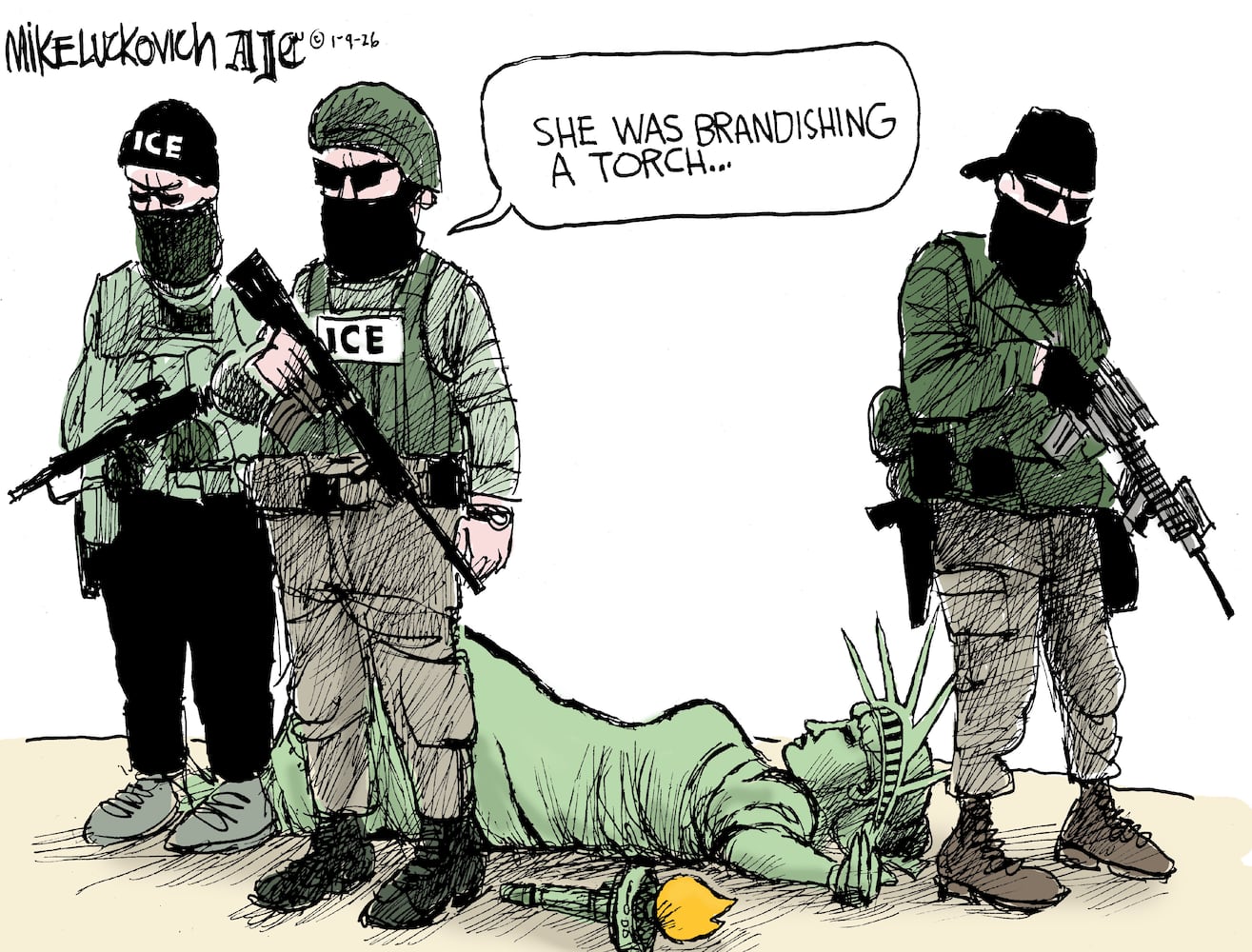 CARTOONS: Mike Luckovich, Jan. 14, 2026