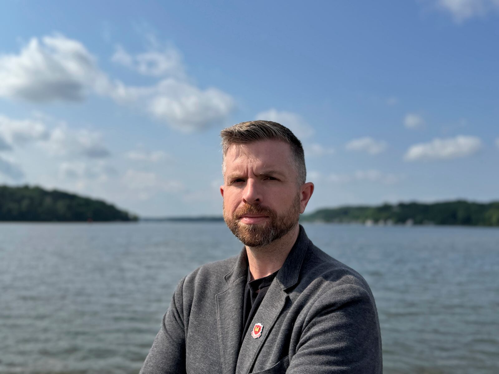 This image provided by Christopher Purdy shows U.S. Army Veteran Christopher Purdy in Rochester, N.Y., June 10, 2025 (Christopher Purdy via AP)