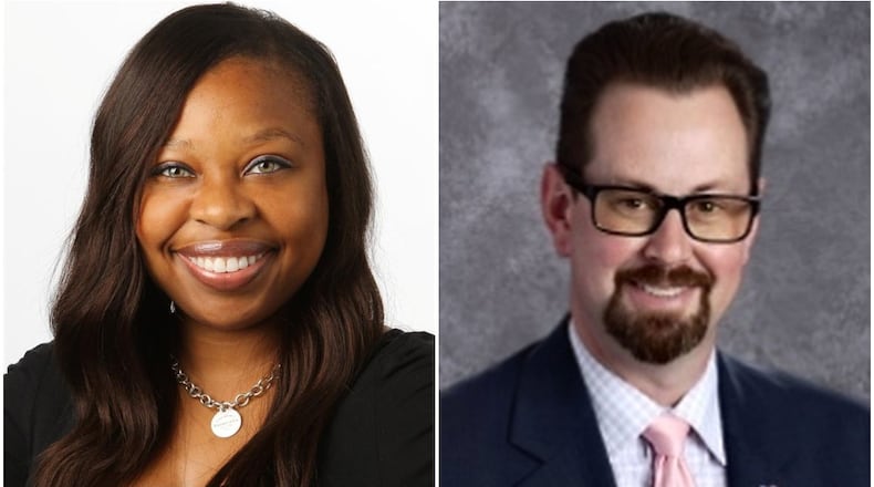 Yejide Mack (left) an assistant principal at Sycamore High School in northern Hamilton County - has been hired by Lakota Schools to lead Lakota East High School, district officials recently announced. And Lakota veteran school building administrator Ben Brown will take over at Lakota West High School. Pending school board approval, the two will start Aug. 1.(Provided Photos/Journal-News)