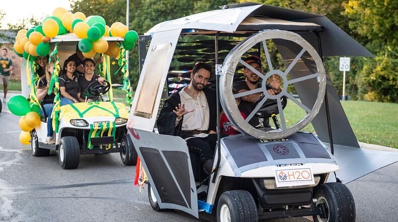 The inaugural Festival of Flight at Wright State will include a Golf Car Parade, featuring flight-themed carts decorated by Wright State students, during the festival. (Source: Wright State University)