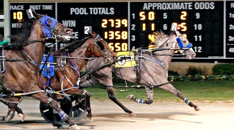 Give Up The Ghost wins at Hollywood Dayton Raceway on Sept. 28, 2017. Brad Conrad/CONTRIBUTED