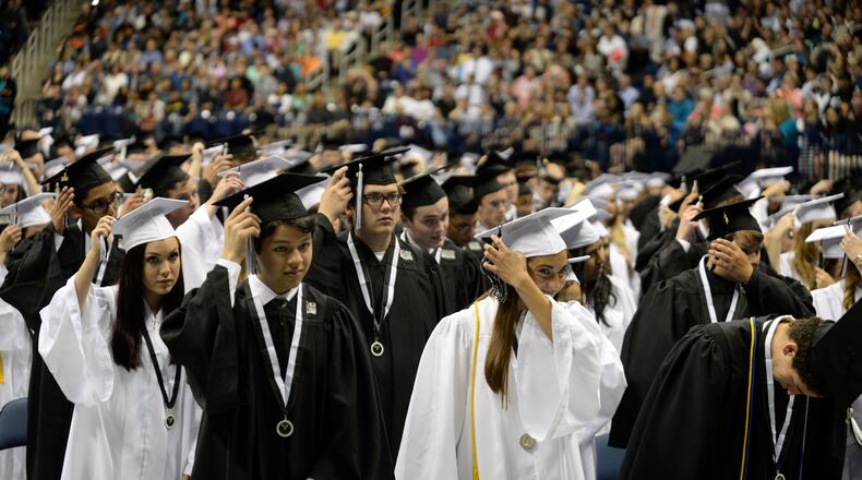 It’s the season of tassel flips as Butler and Warren county high schools hold their commencement services for graduating seniors. (File photo/Journal-News)