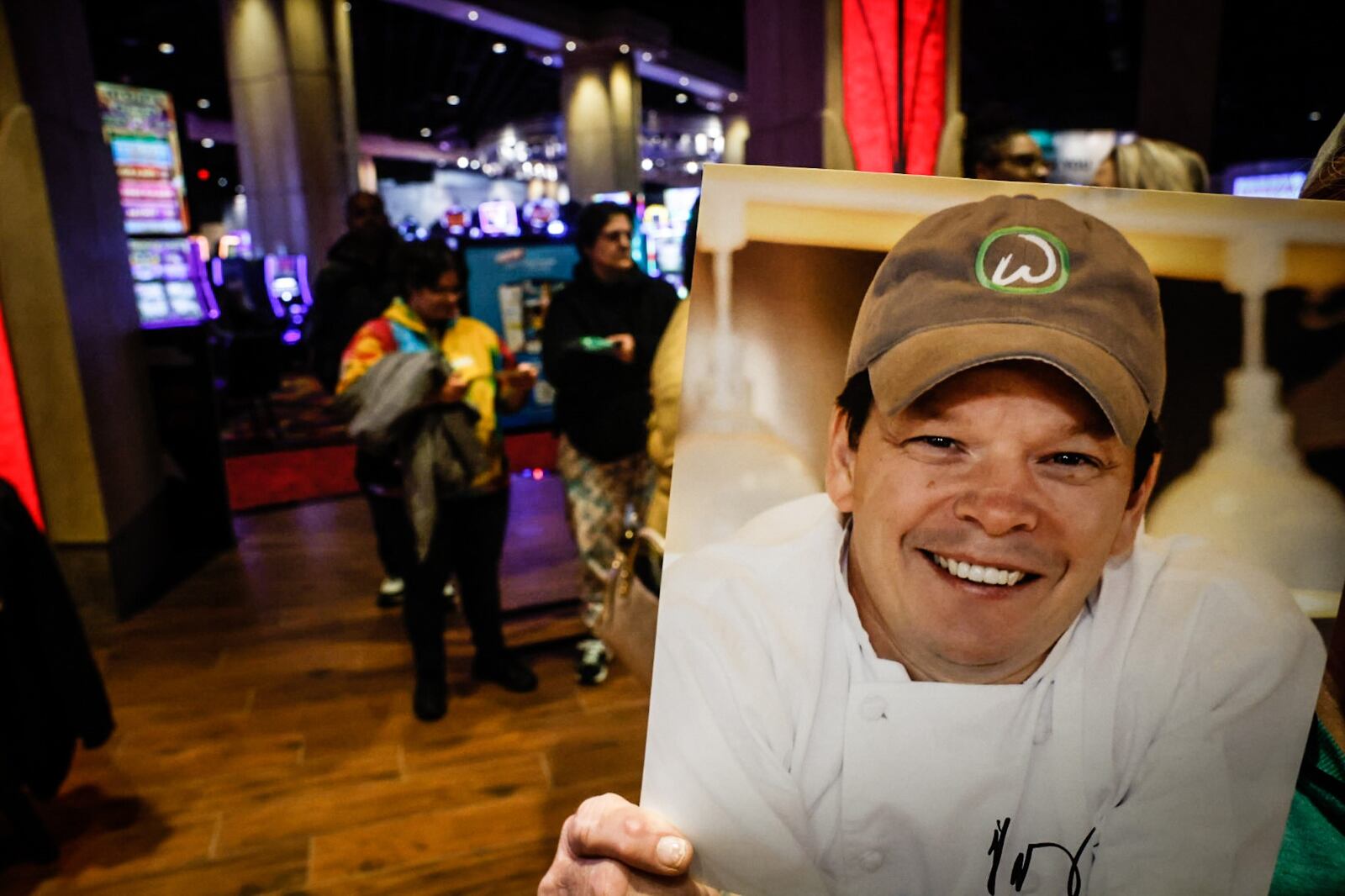 Around 100 Chef Paul Wahlberg fans lined up to see the famous Wahlberg at Wahlburgers restaurant in Hollywood Gaming at Dayton Raceway on Friday January 13, 2023. JIM NOELKER/STAFF