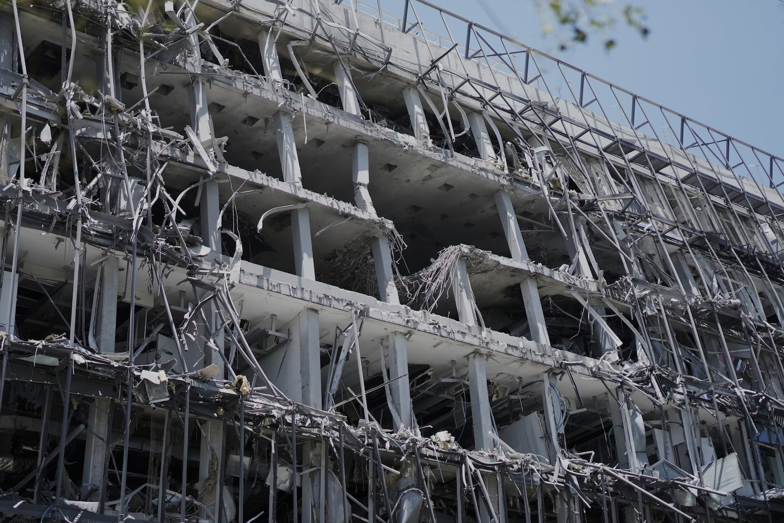 Damage to the Weizmann Institute of Science from an Iranian missile strike in Rehovot, Thursday, June 19, 2025. (AP Photo/Maya Alleruzzo)