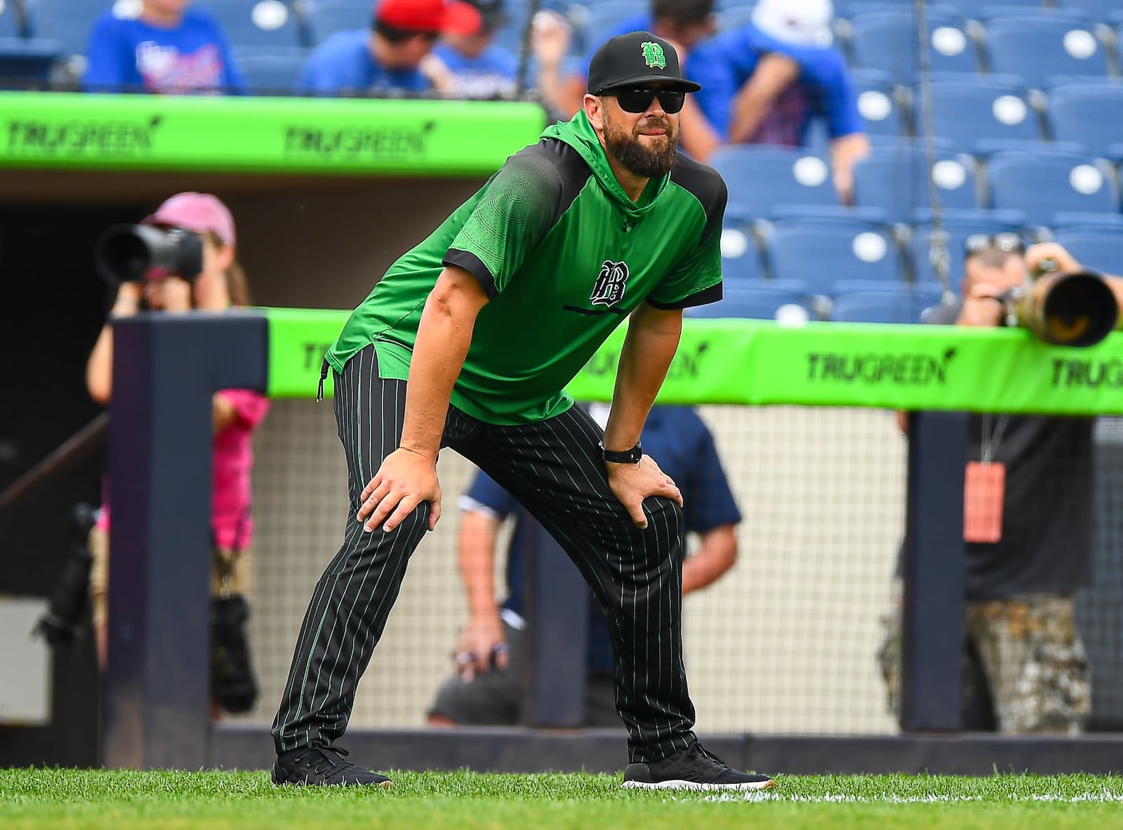 Badin coach Brion Treadway surveys the field during his Rams' Division III state semifinal game against Licking Valley on Friday at Canal Park in Akron. KYLE HENDRIX / CONTRIBUTED