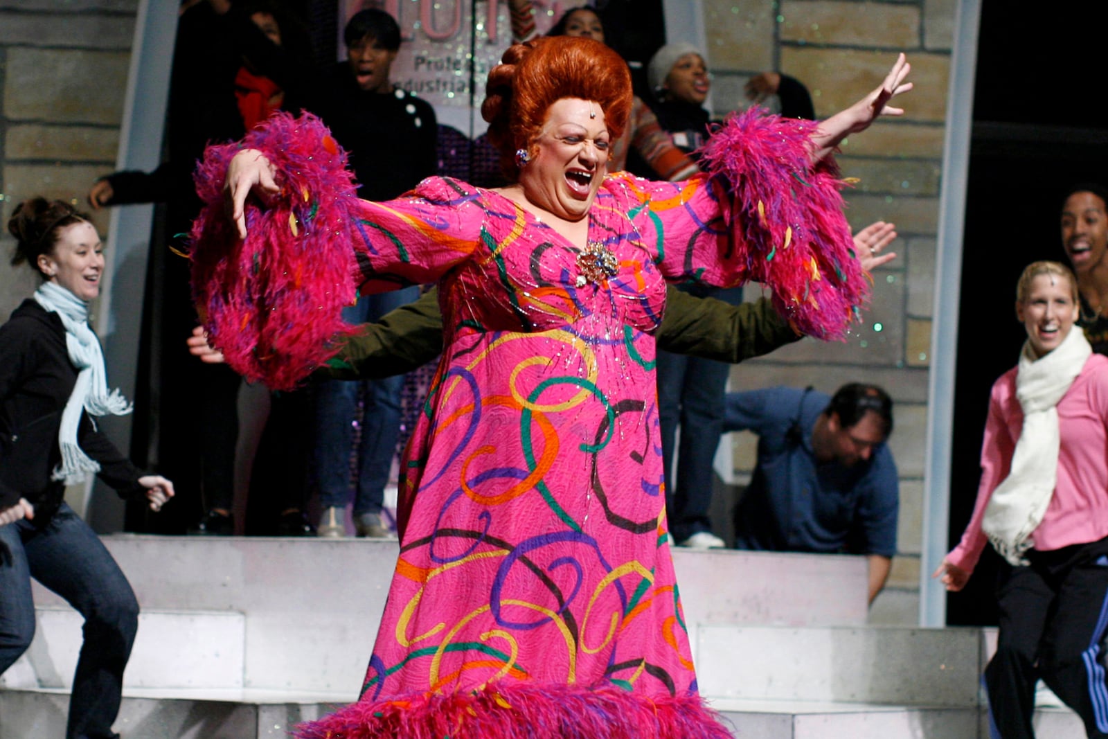 FILE - Actor Harvey Fierstein performs as Edna Turnblad during a rehearsal of the musical "Hairspray" on Nov. 7, 2008 in New York. (AP Photo/Jason DeCrow, File)