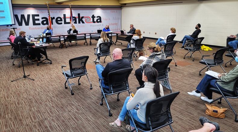 There will be more federal funds coming to Lakota Schools - more than $12 million - soon to help the district with expenses and program impacts caused by the coronavirus pandemic, Treasurer Jenni Logan told the Lakota school board Monday evening. Logan's report was part of the state-mandated, twice-a-year, five-year forecast required to be made by all Ohio public school districts. (PHOTO BY NICK GRAHAM\Journal-News)