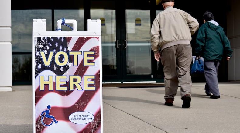 Tuesday is the last day to register to vote in Ohio. Ohio voters can begin casting ballots on Wednesday for candidates in the March 17 presidential primary election. Early voting in the Buckeye State runs until the day before the election at all boards of elections. The Butler County Board of Elections, pictured, is at 1802 Princeton Road, Hamilton. NICK GRAHAM/FILE