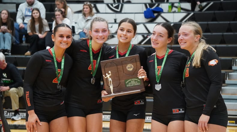 The Fenwick High School girls volleyball team fell to McNicholas in a Division IV regional semifinal on Saturday at Lakota East. CHRIS VOGT / CONTRIBUTED