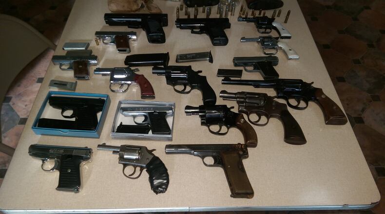 These guns were turned in during previous Street Rescue events. PROVIDED