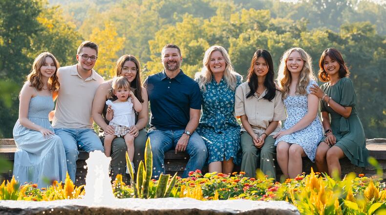 Tim Beatty's family, left to right: Daughter Annabel Beatty, son Michael Beatty, daughter-in-law Kadie and granddaughter Malia Beatty, Tim Beatty, Heather Beatty, daughter Bow Beatty, daughter Lucy Beatty and daughter Bam Beatty. CONTRIBUTED