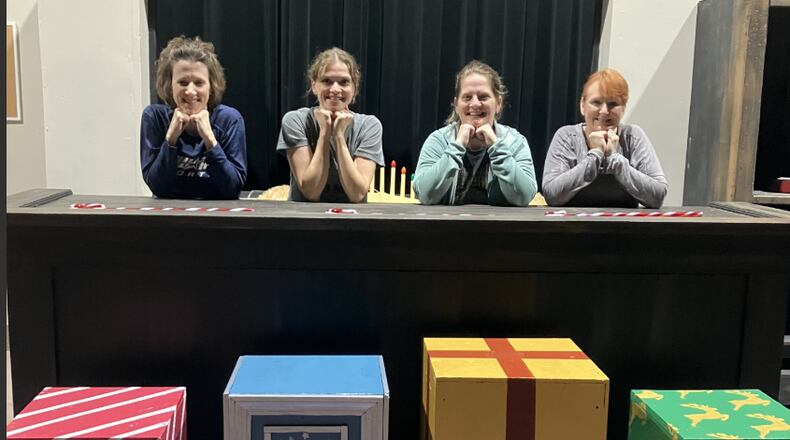 The cast of Greater Hamilton Civic Theatre's "Winter Wonderettes," being performed Dec. 5-8, 2024 is comprised of four women who will sing 20 songs. CONTRIBUTED
