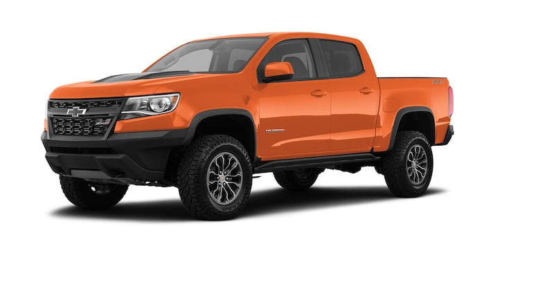 New features for the midsize 2018 Chevrolet Colorado ZR2 include heated outside mirrors and Active Tow, which helps the driver align the vehicle with a trailer when reversing. Metro News Service photo